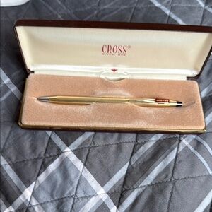Cross Gold Tone Retractable Pen (Dry) Vintage Advertising Seald Power